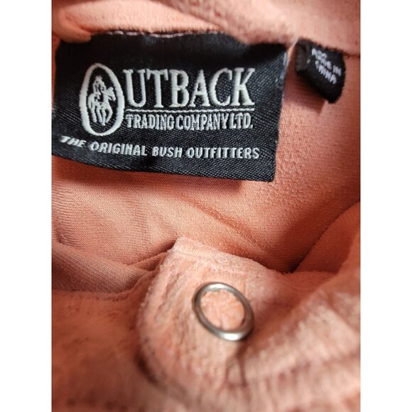 Outback Trading Co Women Peach Tooled Short Sleeve Button-Up Western Shirt Small - Picture 5 of 8